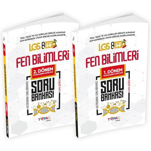 8.Sınıf LGS FEN BİLİMLERİ 2li Set Dijital Çözümlü Soru Bankası Topaç Yayınları