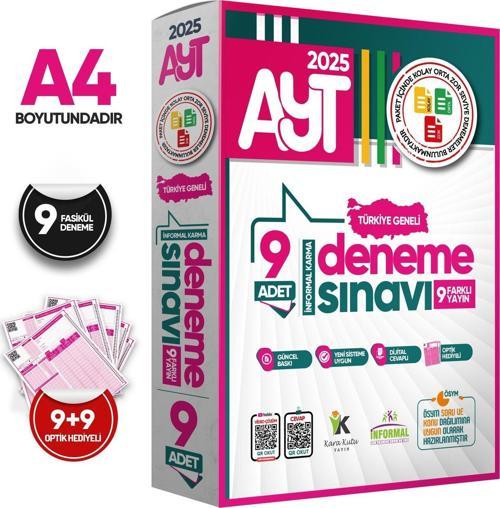 2025 AYT Türkiye Geneli Kurumsal 9lu Paket Deneme Sınavı Dijital Cevaplı
