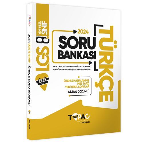 2024 8.Sınıf LGS Türkçe Yeni Nesil Soru Bankası (Sınava Hazırlık, Okula Yardımcı)