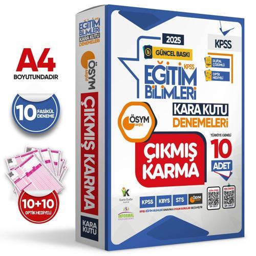 2025 KPSS EĞİTİM BİLİMLERİ ÖSYM Çıkmış Soru Karma Kara Kutu 10lu Paket Deneme Türkiye Geneli Çözümlü
