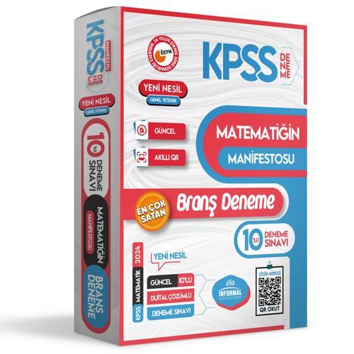 2025 KPSS Matematik Manifestosu 10lu Dijital Çözümlü BRANŞ Deneme PAKETİ