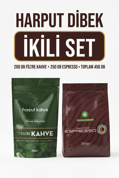 İkili Set 200 gr Filtre Kahve + 250 gr Espresso Premium Blend (Toplam 450 gr)
