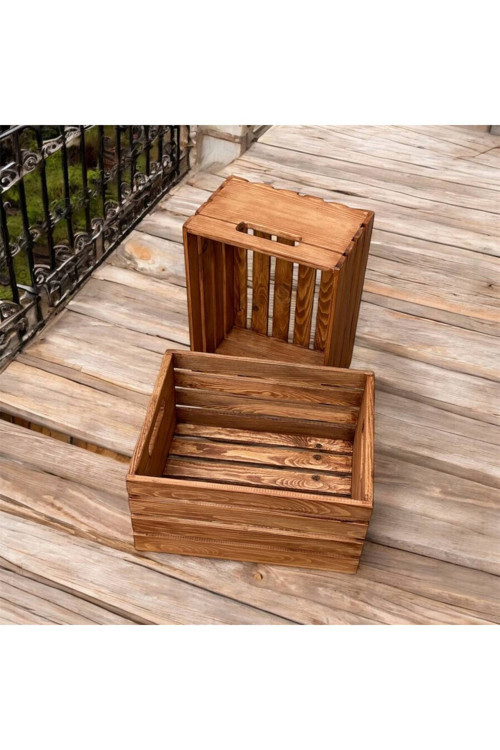 Ahşap Kasa - Kitaplık - Organizer 40Cm (Boy) X 30Cm (En) X 20Cm (Yükseklik)(Adet Fiyatıdır)