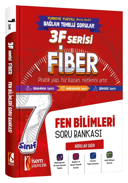 İsem 7. Sınıf Fiber Fen Bilimleri Soru Bankası İsem Yayıncılık