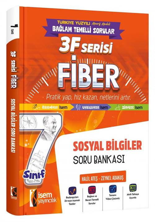 İsem 7. Sınıf Fiber Sosyal Bilgiler Soru Bankası İsem Yayıncılık