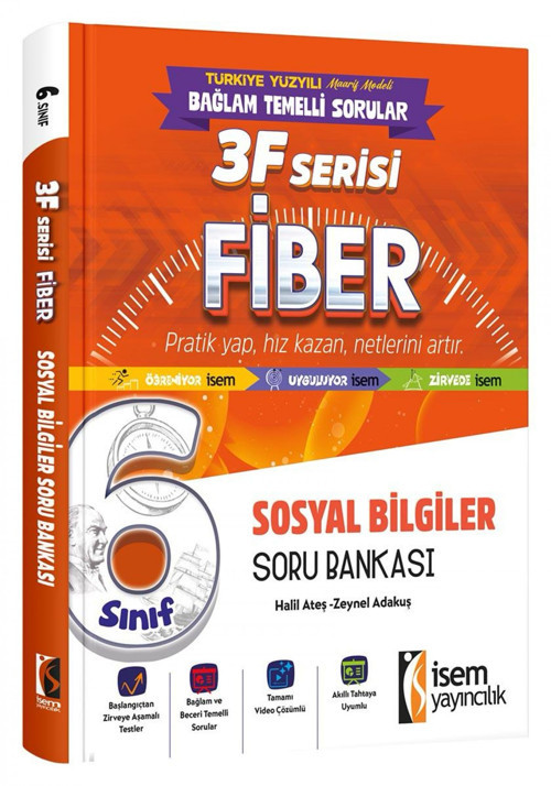İsem 6. Sınıf Fiber Sosyal Bilgiler Soru Bankası İsem Yayıncılık