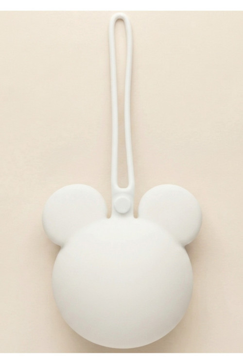 Mickey Mouse Silikon Emzik Kutusu - Emzik Saklama Kabı - Hijyenik ve Askılı Tasarım(Beyaz)