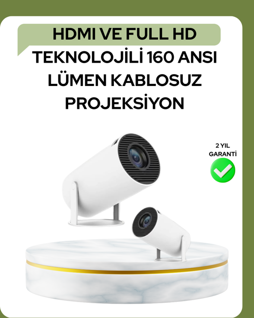 Ultra Pro Full HD ve 4K Destekli 130 İnç Projeksiyon Cihazı