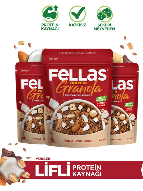 Protein Granola - Hindistan Cevizi & Kakao (270 g) - 3'lü Paket