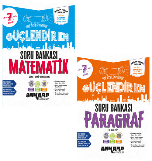 Ankara 2027 7. Sınıf Matematik + Paragraf Güçlendiren Soru Bankası Seti 2 Kitap Maarif Model