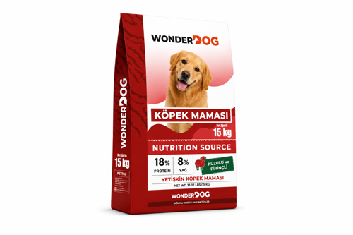 Kuzu Etli ve Pirinçli Yetişkin Köpek Maması 15 kg