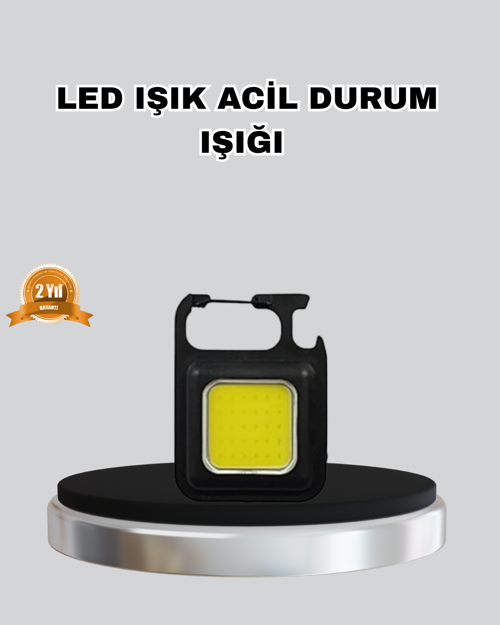 USB Şarjlı 800 Lümen LED Fener – Mini Boy, 3 Işık Modlu, Anahtarlık Tipi El Feneri