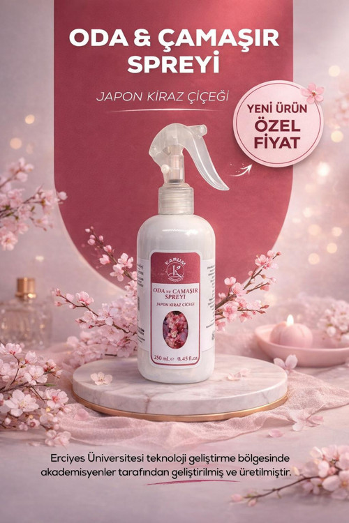 Japon Kiraz Çiçeği Oda ve Çamaşır Spreyi – Ferahlığın Zarif Hali 250mL