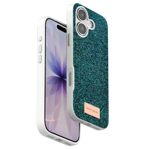 Onegif Apple İphone 17 Bright Simli Kapak - Koyu Yeşil