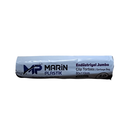 80x110 Endüstriyel Jumbo Çöp Torbası - 500Gr 10'lu Rulo