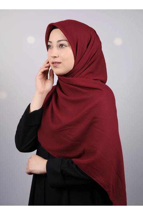 Düz Renk Kraş Bambu Eşarp - Desen-01 - Renk-03