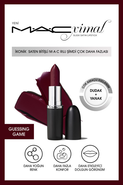 ximal Sleek Satin Lipstick İkonik Saten Bitişli Ruj - Guessing Game 3.5g