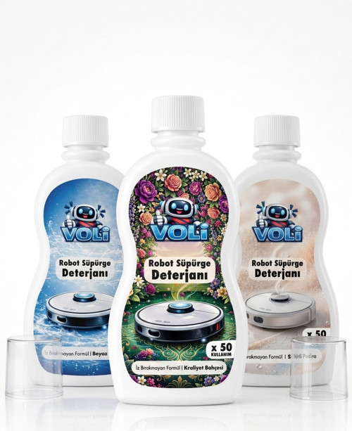 AVANTAJ PAKET Çiçek Bahçesi , Pudra ve Beyaz Sabun Kokulu Robot Süpürge Deterjanı 3 Adet 500 ml Mop Solüsyonu