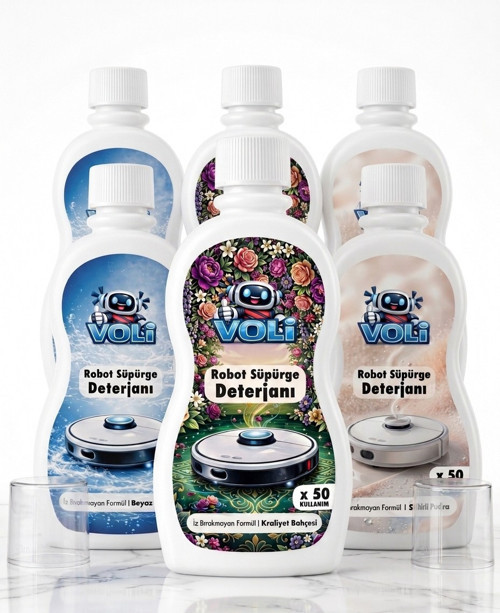 AVANTAJ PAKET Çiçek Bahçesi , Pudra ve Beyaz Sabun Kokulu Robot Süpürge Deterjanı 3 Adet 500 ml Mop Solüsyonu