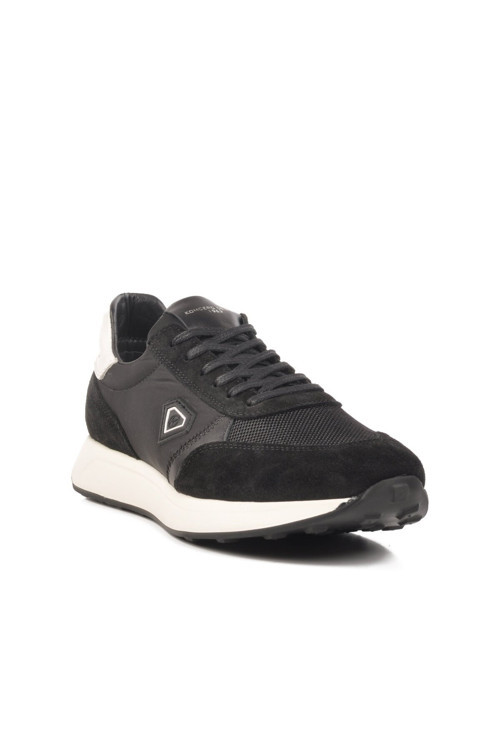 Siyah Hakiki Deri Erkek Sneaker Casual Ayakkabı 3Y1530-E320