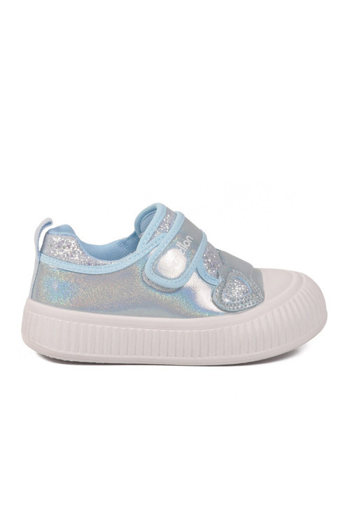 Bebe Mavisi Cırtlı Kalın Tabanlı Kız Çocuk Günlük Ayakkabı Sneaker BNI-11410