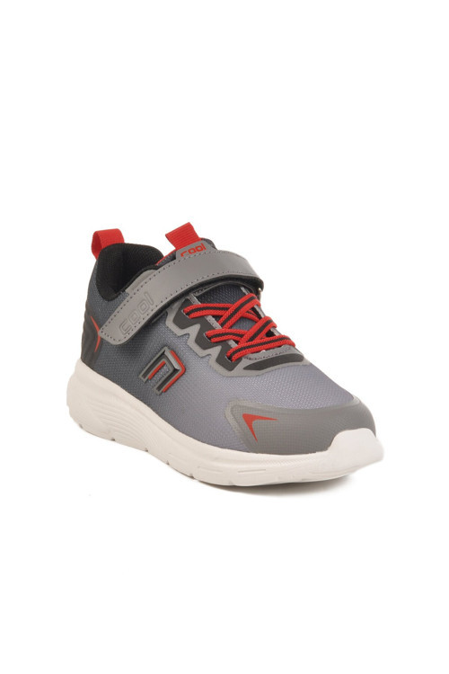 Siyah Cırtlı Hafif Rahat Erkek Çocuk Spor Ayakkabı Sneaker