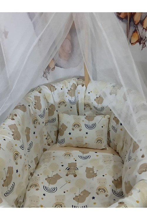 Ayılı Sepet Beşik Yogan Yastık 55*80