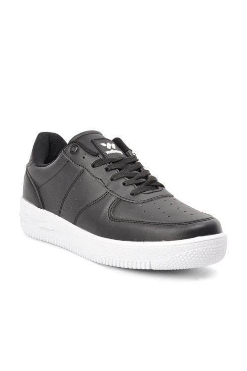 Siyah-Beyaz Bağcıklı Rahat Comfort Tabanlı Unisex Spor Ayakkabı Snekaer