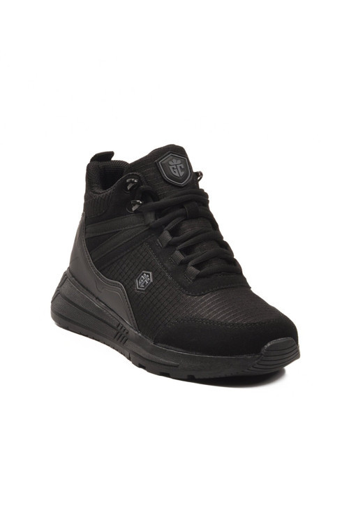 Siyah Bağcıklı Bilek Boy Kaymaz Taban Unisex Outdoor Trekking Sneaker Bot 2880