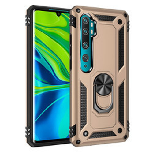 Xiaomi Mi Note 10 Vega TPU Silikon Sert PC İnce Kılıf - Gold