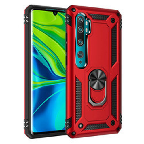 Xiaomi Mi Note 10 Vega TPU Silikon Sert PC İnce Kılıf - Kırmızı