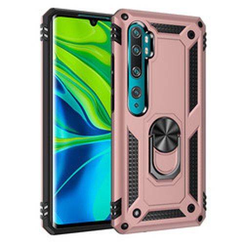 Xiaomi Mi Note 10 Vega TPU Silikon Sert PC İnce Kılıf - Rose Gold