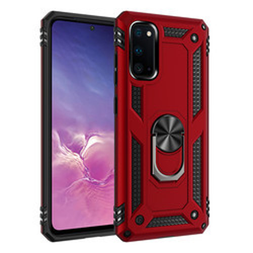 Galaxy S20 Vega TPU Silikon Sert PC İnce Kılıf - Kırmızı