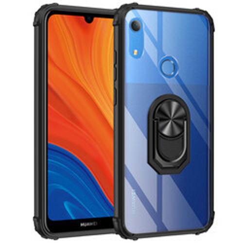 Huawei Y6S 2019 Mola TPU Silikon Sert PC Kılıf - Siyah