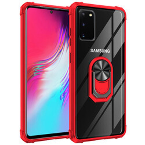 Galaxy S20 Mola TPU Silikon Sert PC Kılıf - Kırmızı