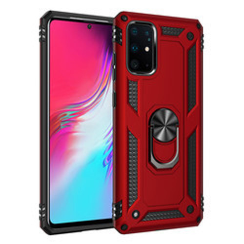 Galaxy S20 Plus Vega TPU Silikon Sert PC İnce Kılıf - Kırmızı