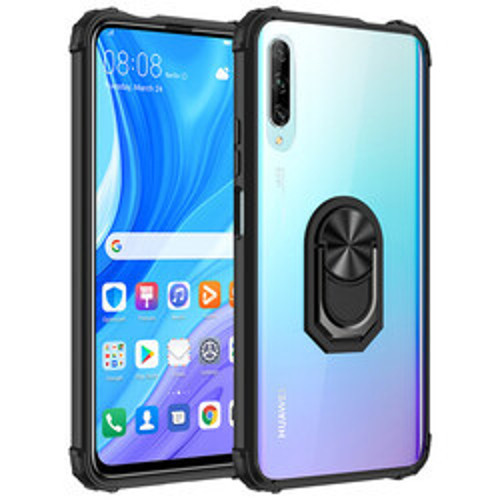 Huawei P Smart Pro 2019 Mola TPU Silikon Sert PC Kılıf - Siyah