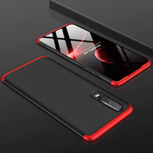 Lexroo Huawei P30 Ays - Siyah-Kırmızı İnce Kılıf