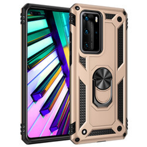 Huawei P40 Pro Vega TPU Silikon Sert PC İnce Kılıf - Gold