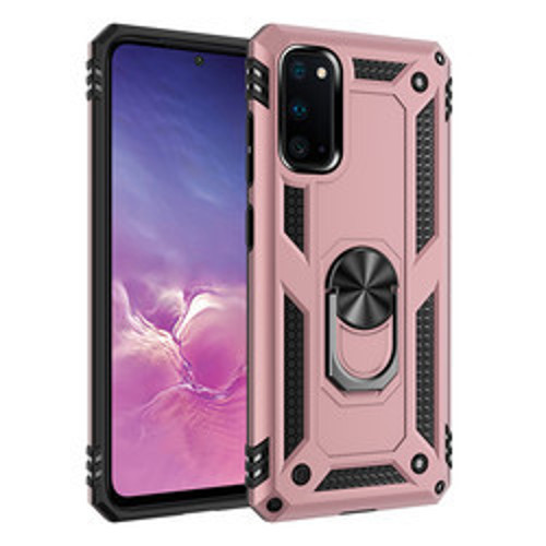 Galaxy S20 Vega TPU Silikon Sert PC İnce Kılıf - Rose Gold