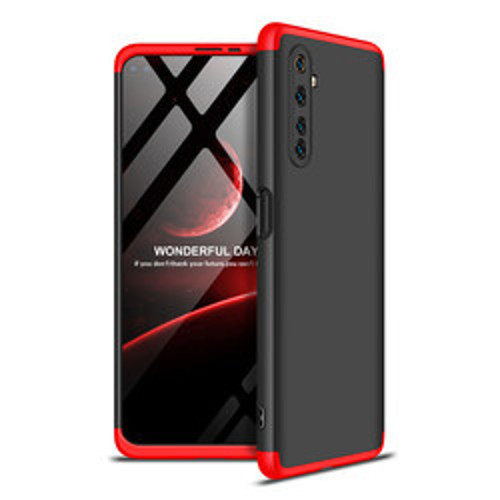Lexroo Realme 6 Pro Ays - Siyah-Kırmızı İnce Kılıf