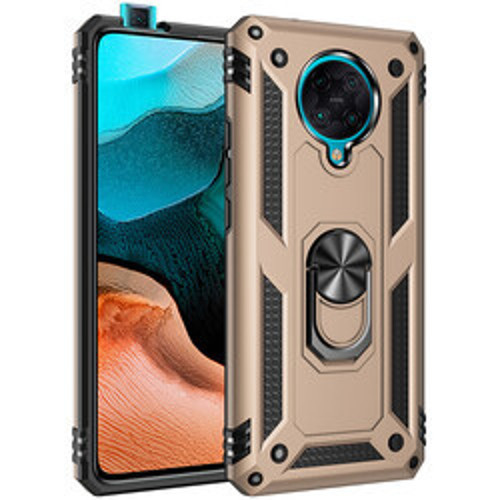 Xiaomi Redmi K30 Pro Vega TPU Silikon Sert PC İnce Kılıf - Gold