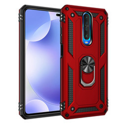 Xiaomi Poco X2 Vega TPU Silikon Sert PC İnce Kılıf - Kırmızı