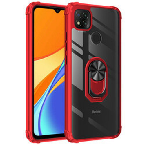 Xiaomi Redmi 9C Mola TPU Silikon Sert PC Kılıf - Kırmızı