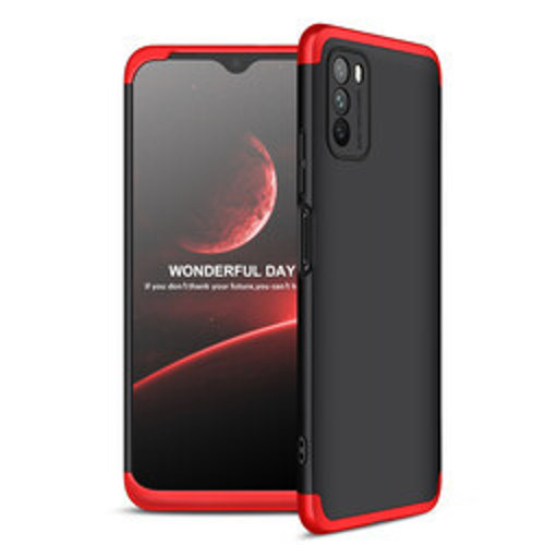 Lexroo Xiaomi Poco M3 Ays - Siyah-Kırmızı İnce Kılıf