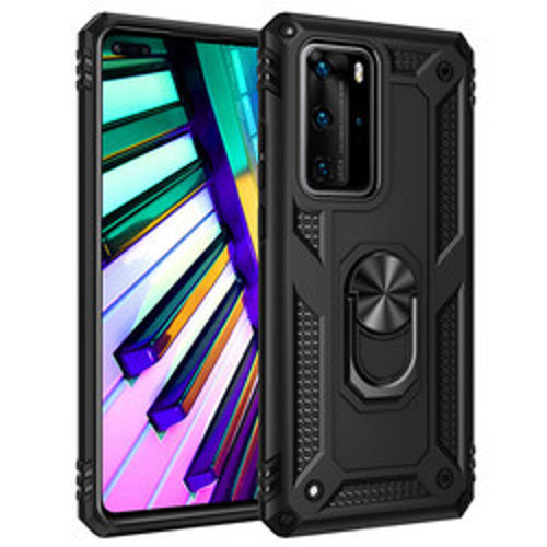 Huawei P40 Pro Vega TPU Silikon Sert PC İnce Kılıf - Siyah