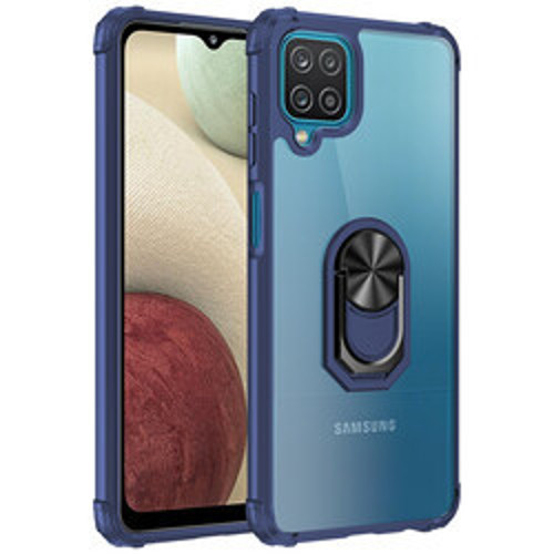 Galaxy M12 Mola TPU Silikon Sert PC Kılıf - Lacivert