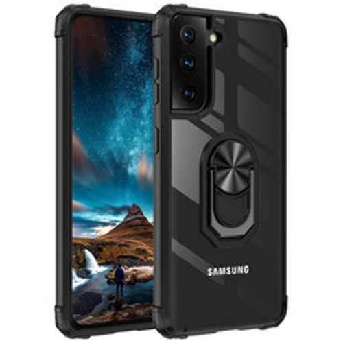Galaxy S21 Plus Mola TPU Silikon Sert PC Kılıf - Siyah