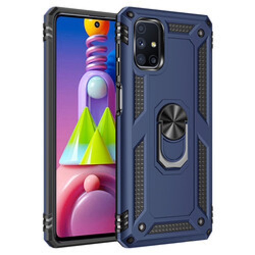 Galaxy M51 Vega TPU Silikon Sert PC İnce Kılıf - Mavi