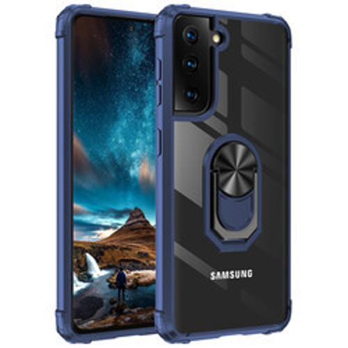 Galaxy S21 Plus Mola TPU Silikon Sert PC Kılıf - Lacivert
